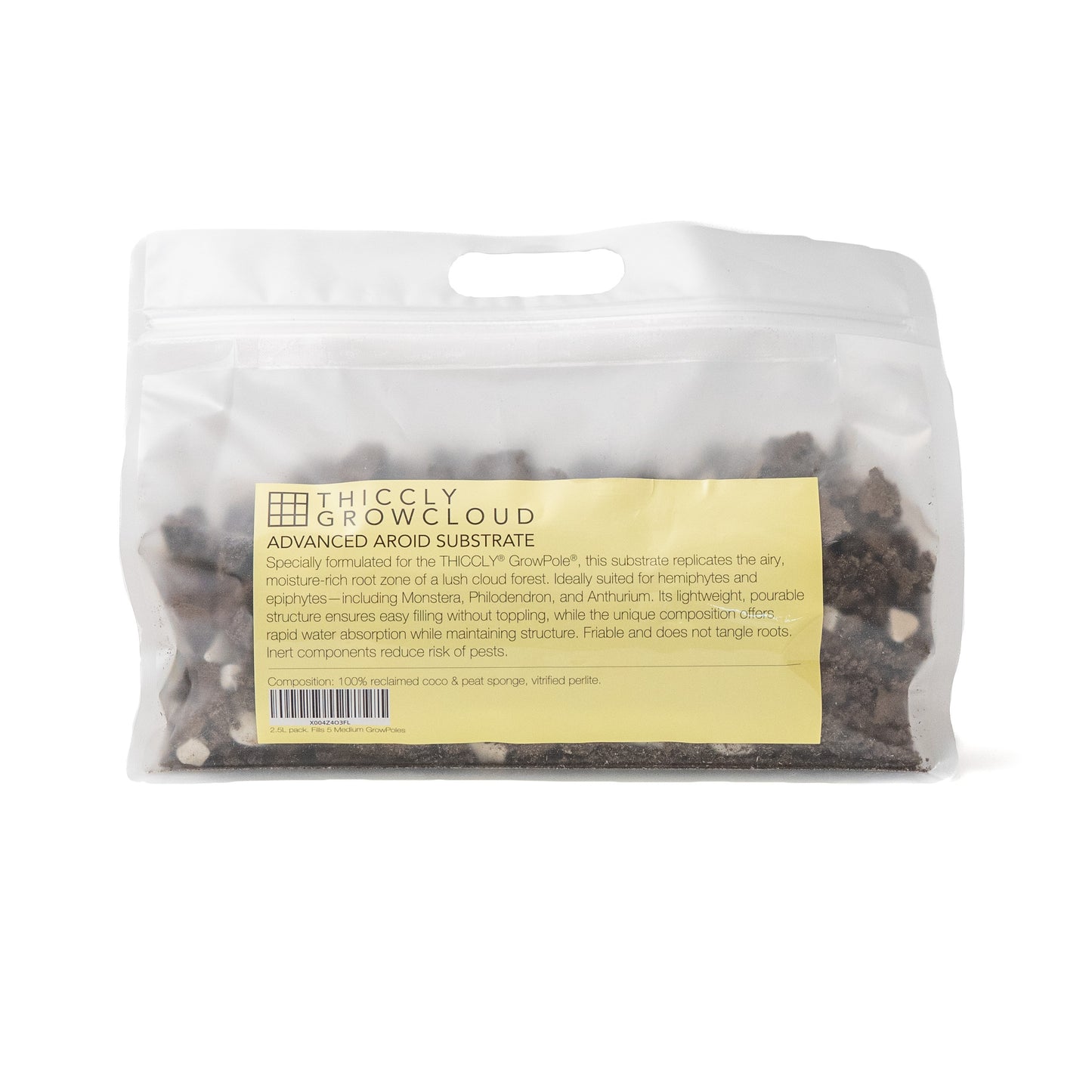 THICCLY GrowCloud Advanced Aroid Substrate with Perlite 3 Qts - Premium Sphagnum Moss Alternative GrowPoles